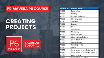 Primavera P6 Training Ep4: Creating Projects in Primavera P6