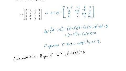 5.2 - The Characteristic Equation