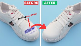 How to Remove Ball Pen Ink Stain from White Shoes | House Keeper