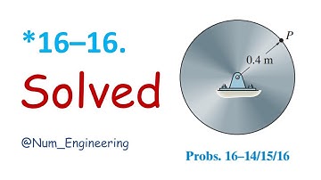 *16–16. The disk starts at v0 = 1 rad/s when θ = 0 | Engineering Mechanics