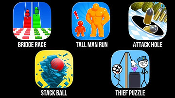 Bridge Race, Tall Man Run, Attack Hole, Stack Ball, Thief Puzzle