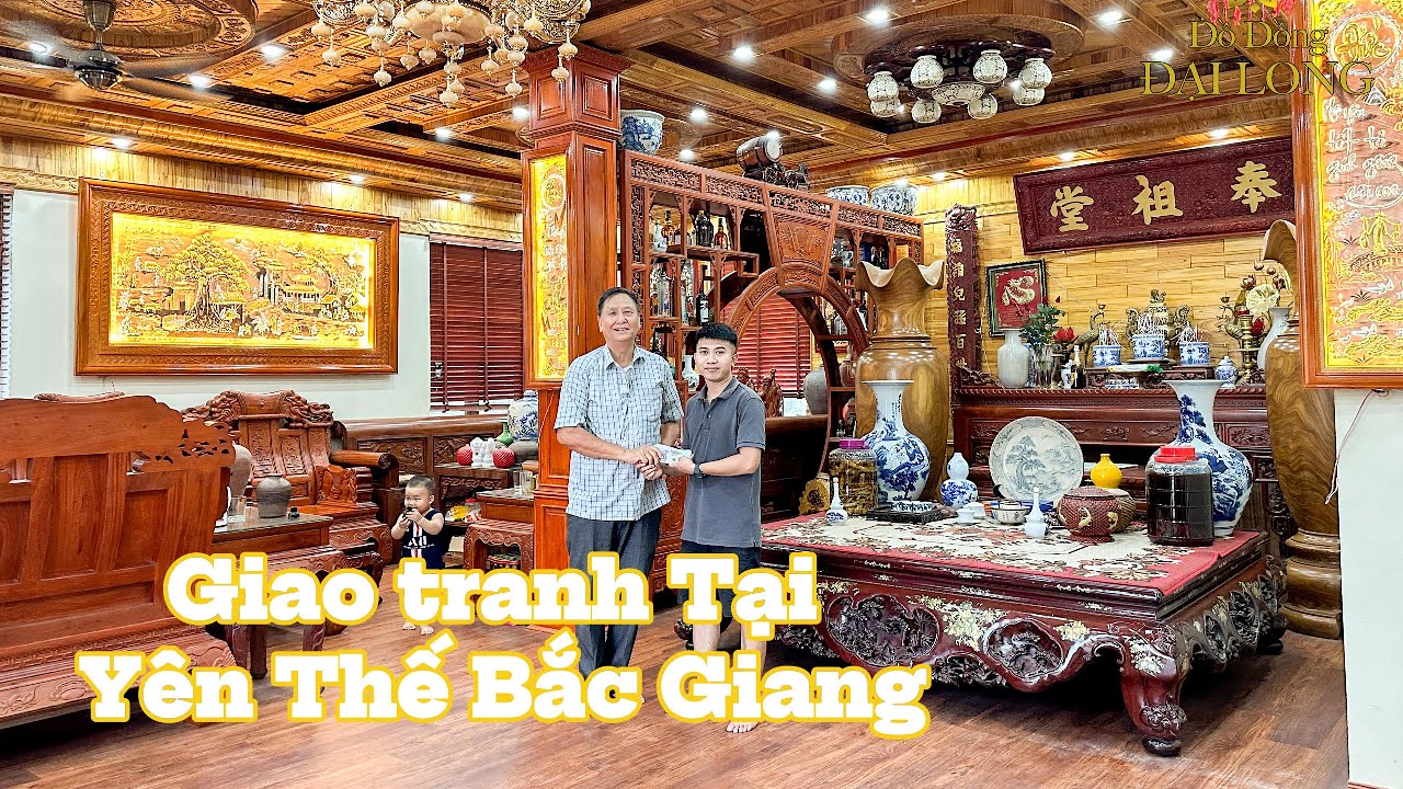 Bàn giao và lắp đặt bộ tranh cội nguồn quê hương về cho chú Ngọc tại Việt Yên Bắc Giang .