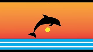 Adobe illustrator cc how to make design vector dolphin and sunset beutiful view