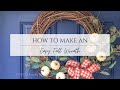 EASY DIY FALL WREATH IN 3 STEPS - SIMPLE FALL WREATH IDEA 2022