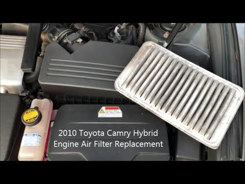 2010 Toyota Camry Hybrid Engine Air Filter Replacement - YouTube