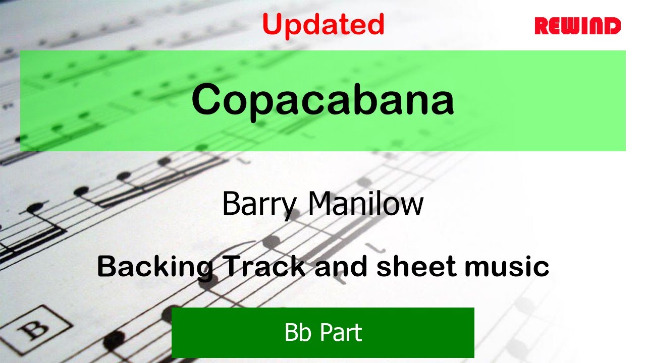Copacabana V2 : Barry Manilow : Bb Instruments Playalong Backing Track