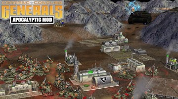 TANK ARMY VS AIRFORCE C&C Generals Zero Hour Apocalyptic 2.2
