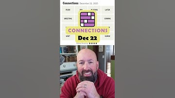 NYT Connections - Dec 22