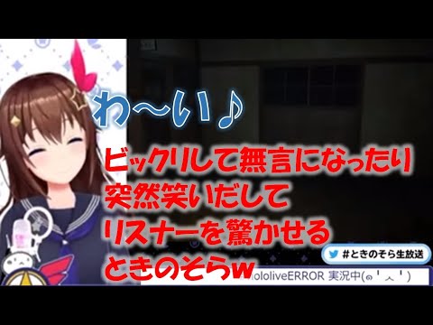 ビックリして無言になったり突然笑いだしてリスナーを驚かせるときのそらw【ときのそらホロライブ切り抜き】