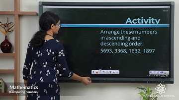 Grade 3 Mathematics Comparison of numbers, ascending and descending numbers