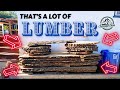 Free Lumber // Oak Tree Part 7// Alaskan Chainsaw Mill w/ Stihl Farmboss