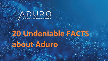 20 Undeniable FACTS about Aduro Clean Technologies $ADUR
