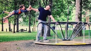 KID FLIES OFF MERRY GO ROUND