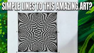 Turn Simple Lines Into An Amazing 3D Optical Illusion! 🤯 (Easy Step-by-Step Tutorial)