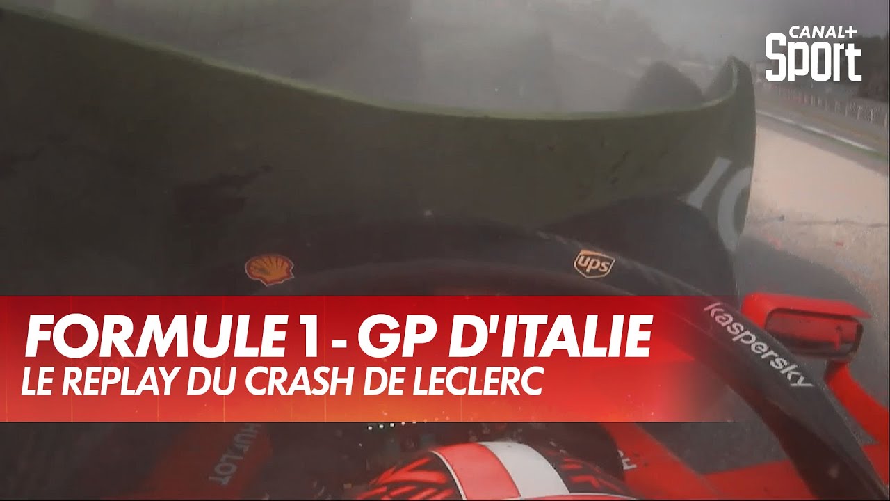 Le replay du crash de Charles Leclerc - GP d'Italie Monza - YouTube