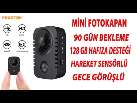 mini fotokapan gizli kamera hareket sönsörlü gece görüşlü