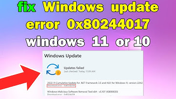 How to fix Windows update error 0x80244017 windows 11 or 10