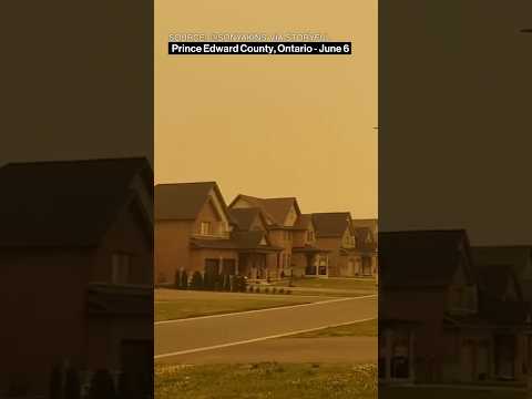 Canada's wildfires cover us skies in smoky haze