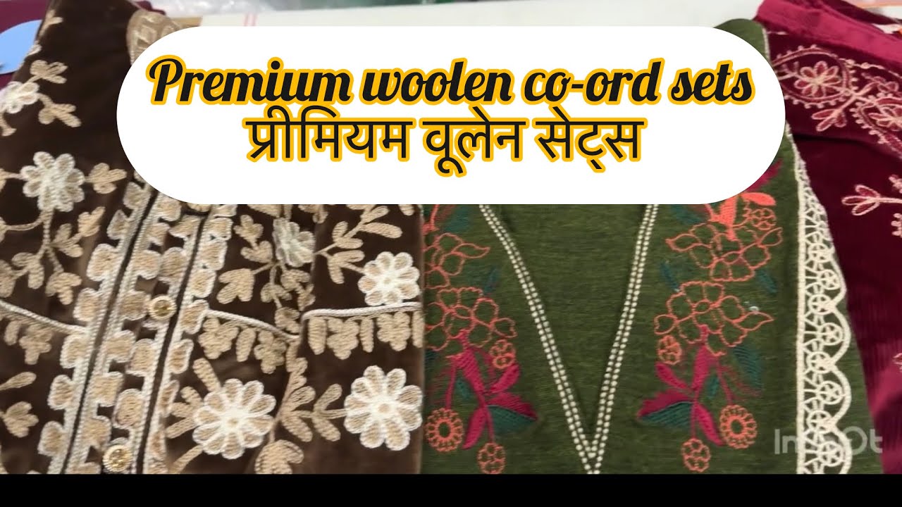 Premium woolen & velvet co-ord sets 