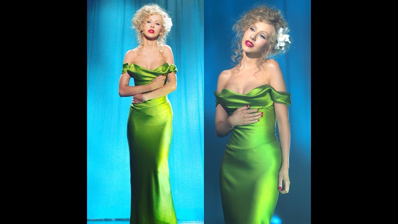 christina aguilera burlesque green dress