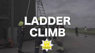 Becoming a firefighter: Ladder Climb | Suffolk Fire and Rescue Service