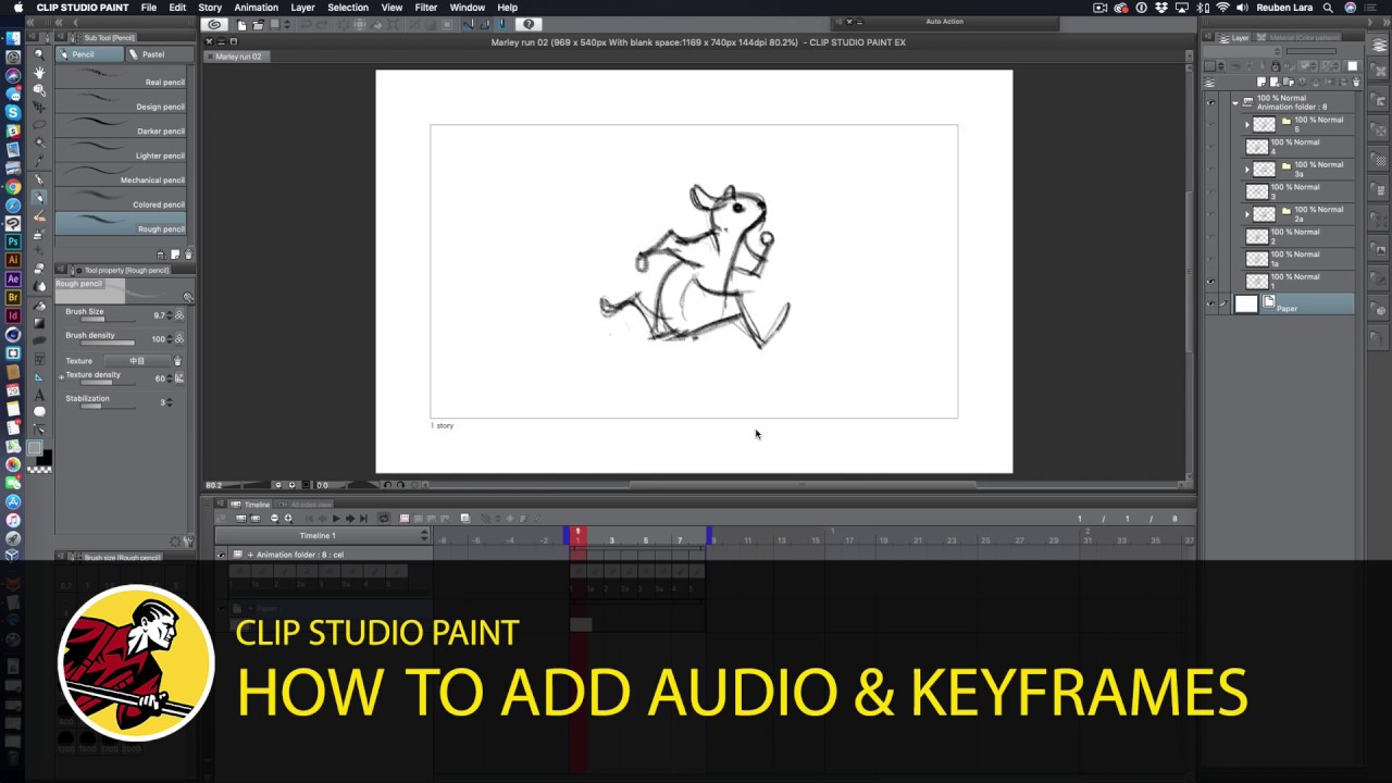 Audio, Keyframes & 2D Camera - Clip Studio Paint - YouTube