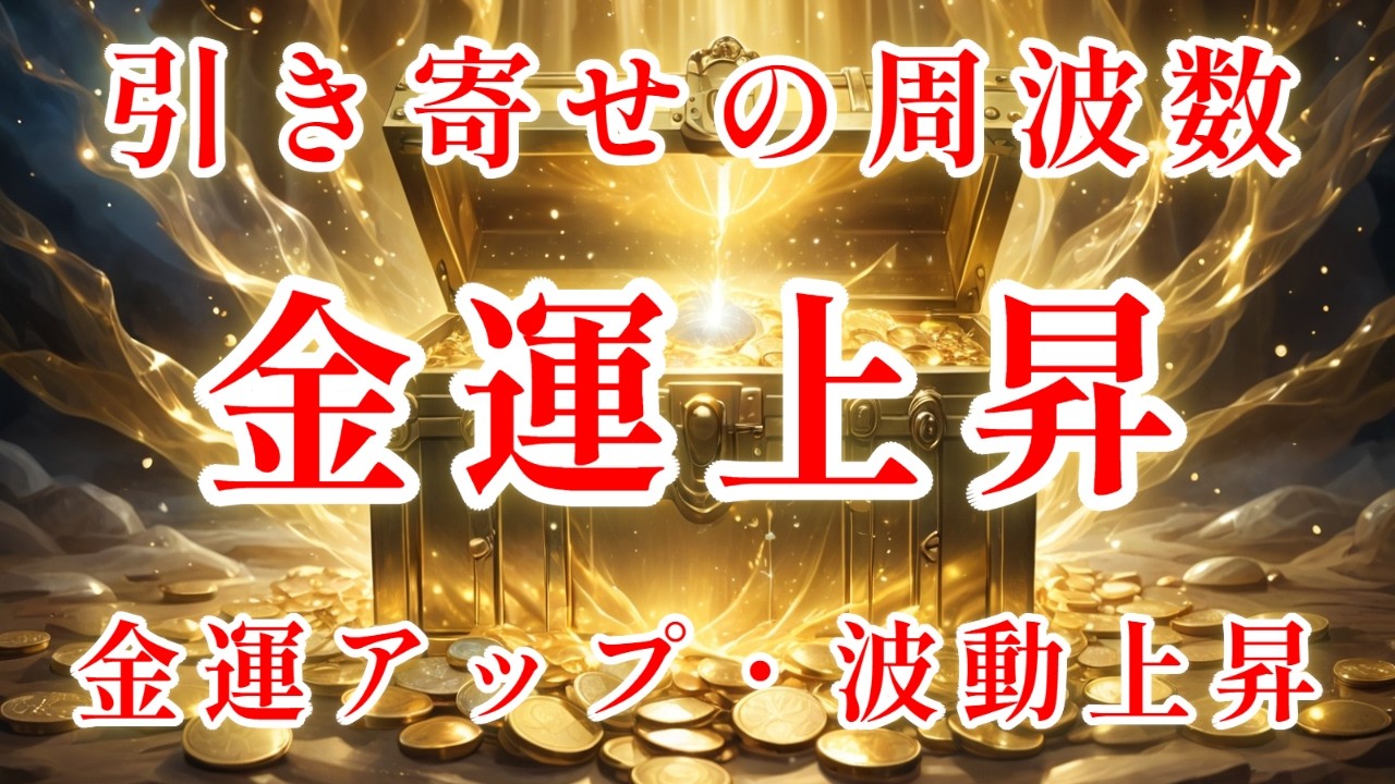 金運上昇】引き寄せの周波数が強く金運を引き寄せます。金運アップ