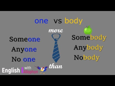 Somebody vs Anybody vs Nobody - английские местоимения