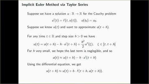 16 - Implicit Euler Method