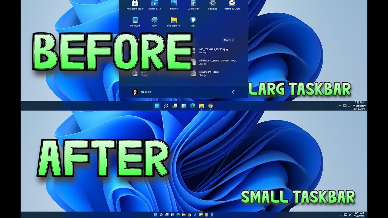 Windows 11 Small Taskbar Youtube