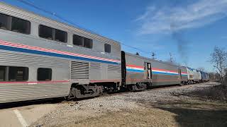 Amtrak #8 At Columbus Wisconsin on 2/25/2024