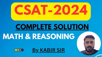 UPSC CSAT 2024 Solved Paper | CSAT 2024 Paper Analysis | Answer Key | Solution with Explanation