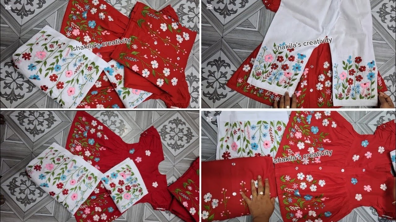 অসম্ভব সুন্দর ডিজাইনের হাতের কাজ করার ড্রেস || Hand Embroidery Beautiful Dresses 