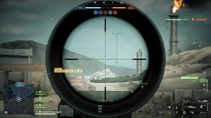 Battlefield 6 my longest Sniper Shot 1330 and 1339 meters