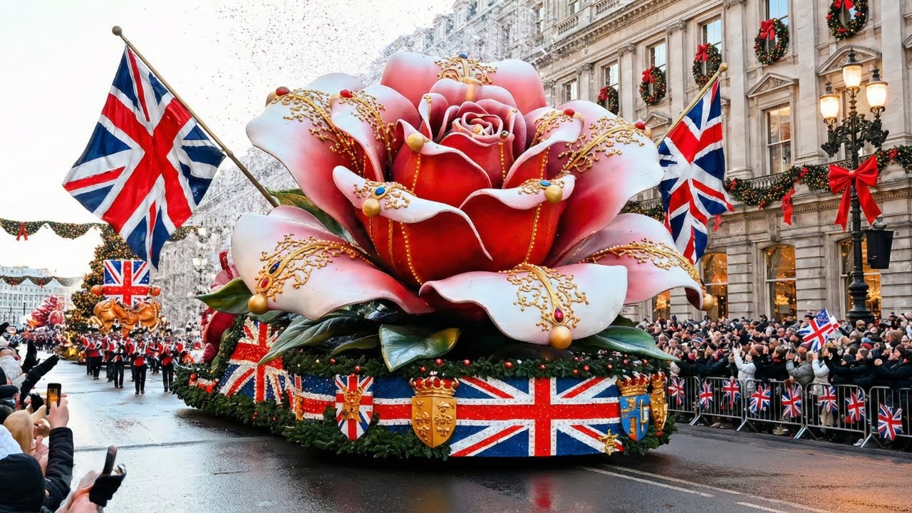 New Year Parade 2026 United Kingdom 🇬🇧 | 180 Giant Royal Floats in British Fairy-Tale Style (4K)