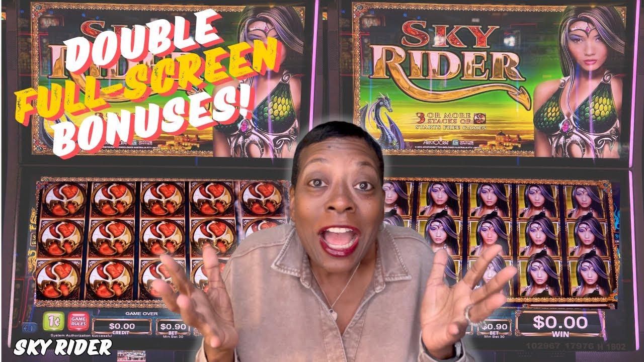 Sky Rider Slot — DOUBLE Full Screen Bonuses & Cash Out Wins!