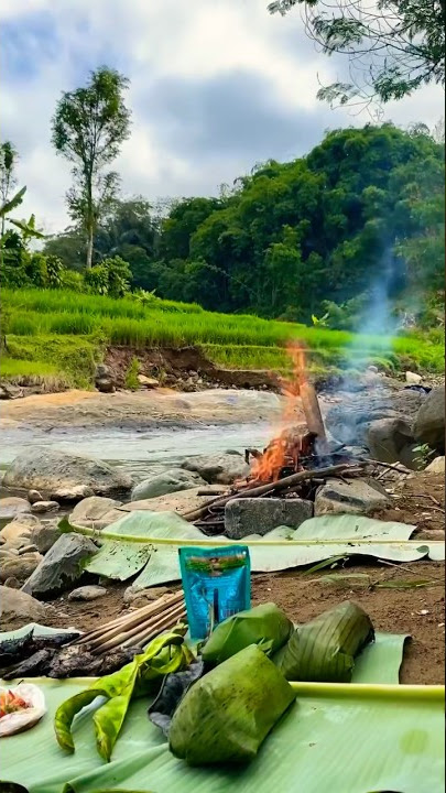 Pesona Alam Indah Air Sungai Mengalir || Story WA Suasana di Pedesaan Sunda