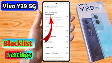 how to delete blacklist number in vivo y29 5g | vivo y29 5g blacklist setting