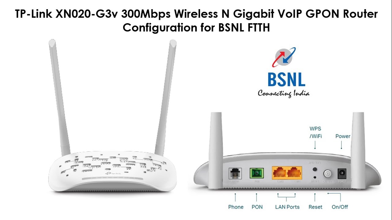เปลี่ยน ip router 3bb New Update TP-Link XN020-G3v 300Mbps Wireless N Gigabit VoIP GPON Router Configuration for BSNL FTTH