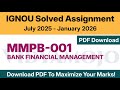 IGNOU MMPB 001 Solved Assignment 2025-26 PDF Download | IGNOU MBA