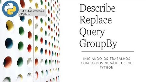 Funções Describe, Replace, Query e GroupBy no Python