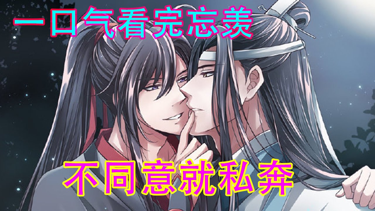 一口气看完忘羡之《不同意就私奔》魏无羡都愿意走到这一步了，肯定是不怕的，自顾自叨叨：“要是他们开心、同意，咱就好好在一起，再挑个好日子去国外把证领了，他们要是不乐意我们就…，”  “私奔。”蓝忘机说。