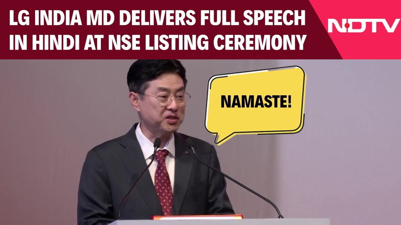 LG India MD Hong Ju Jeon Delivers Entire Speech In Fluent Hindi At NSE Listing Ceremony
