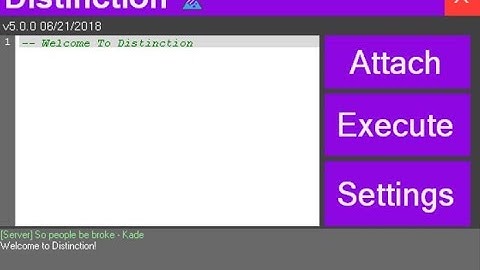 DISTINCTION(LEVEL 7 FULL LUA SCRIPT EXECUTOR)(PATCHED ROBLOX EXPLOIT)(22 JUNE 2018)