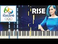 [PIANO TUTORIAL] &quot;RISE&quot; Katy Perry (2016 Rio Olympics Anthem, NBC Official Song) [Synthesia, Easy]