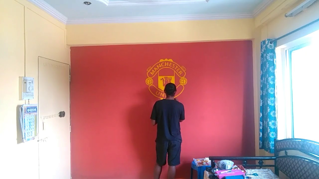 Manchester United Logo Wall Painting Wall Art Manchester United
