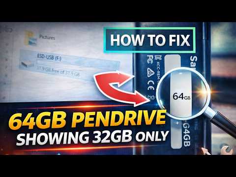 64GB Pendrive Showing 32GB Only? Here’s How to Fix It in Windows 10/11