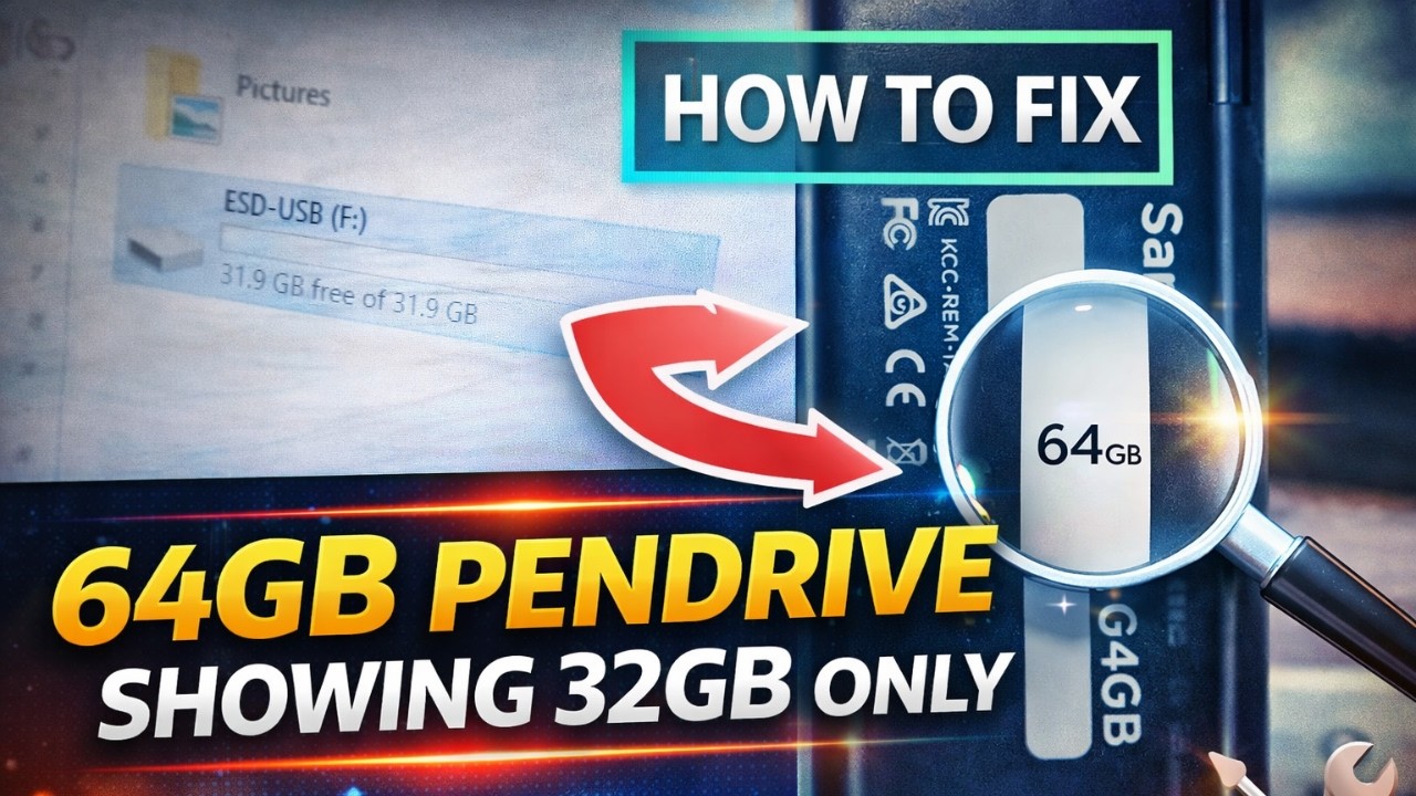 64GB Pendrive Showing 32GB Only? Here’s How to Fix It in Windows 10/11 ...