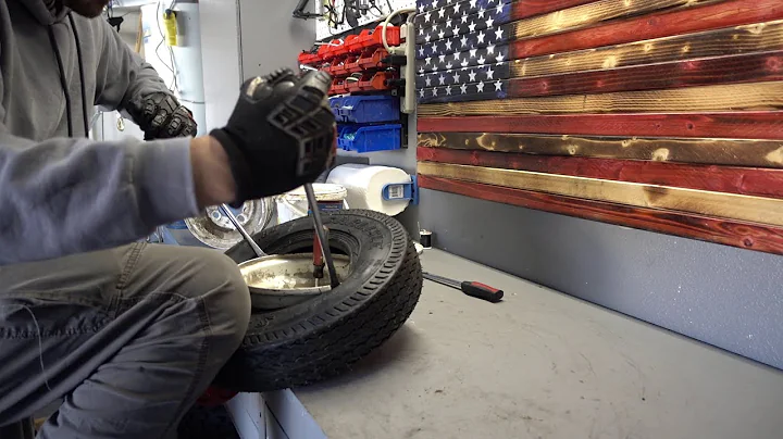 How to install a New Trailer tire on the rim with basic tools