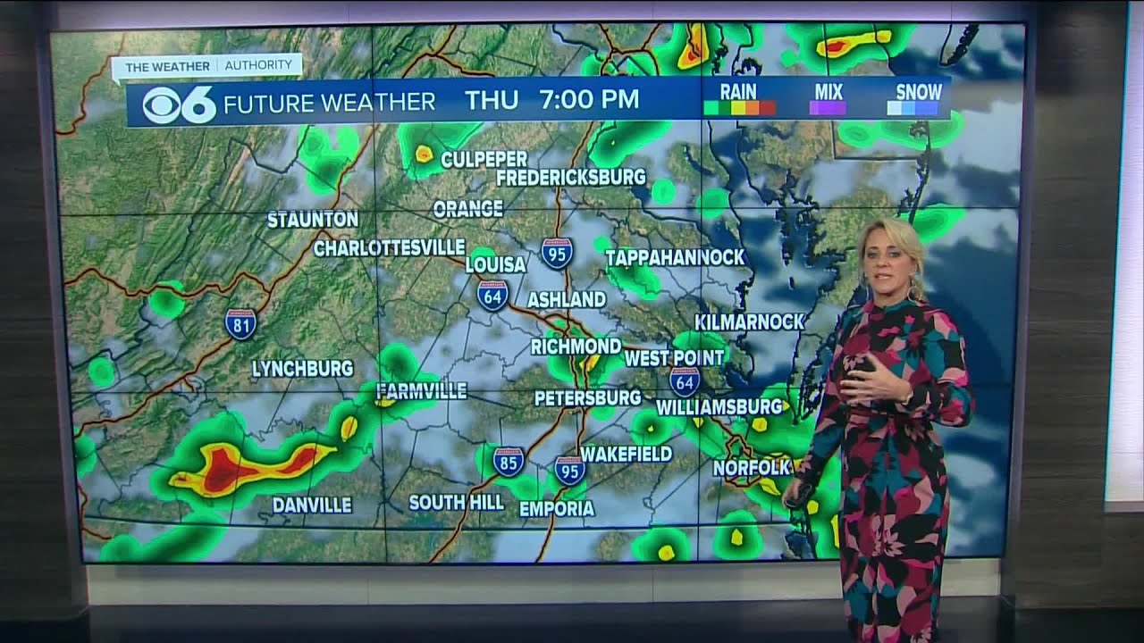 Updated hour-by-hour look at storm chances for Thursday - YouTube